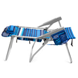 Tall Folding Backpack Beach Chair, Towel bar, Cooler Pouch and Storage
