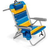 Backpack Beach Chair with 5 Positions, Towel bar, XL Cooler Pouch, Storage Pouch, etc