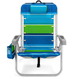 Backpack Beach Chair with 5 Positions, Towel bar, XL Cooler Pouch, Storage Pouch, etc