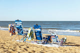 Tall Folding Backpack Beach Chair, Towel bar, Cooler Pouch and Storage