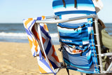 Tall Folding Backpack Beach Chair, Towel bar, Cooler Pouch and Storage