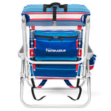 Backpack Beach Chair with 5 Positions, Towel bar, XL Cooler Pouch, Storage Pouch, etc