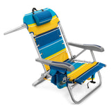 Backpack Beach Chair with 5 Positions, Towel bar, XL Cooler Pouch, Storage Pouch, etc