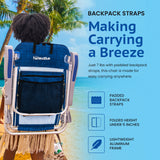 Backpack Beach Chair with 5 Positions, Towel bar, XL Cooler Pouch, Storage Pouch, etc