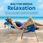Tall Folding Backpack Beach Chair, Towel bar, Cooler Pouch and Storage