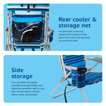 Tall Folding Backpack Beach Chair, Towel bar, Cooler Pouch and Storage