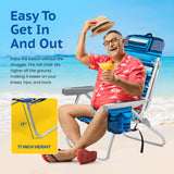 Tall Folding Backpack Beach Chair, Towel bar, Cooler Pouch and Storage