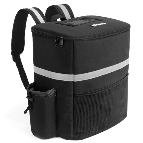 Insulated Food Delivery Backpack w/Cup Holders, Pocket and Receipt Window