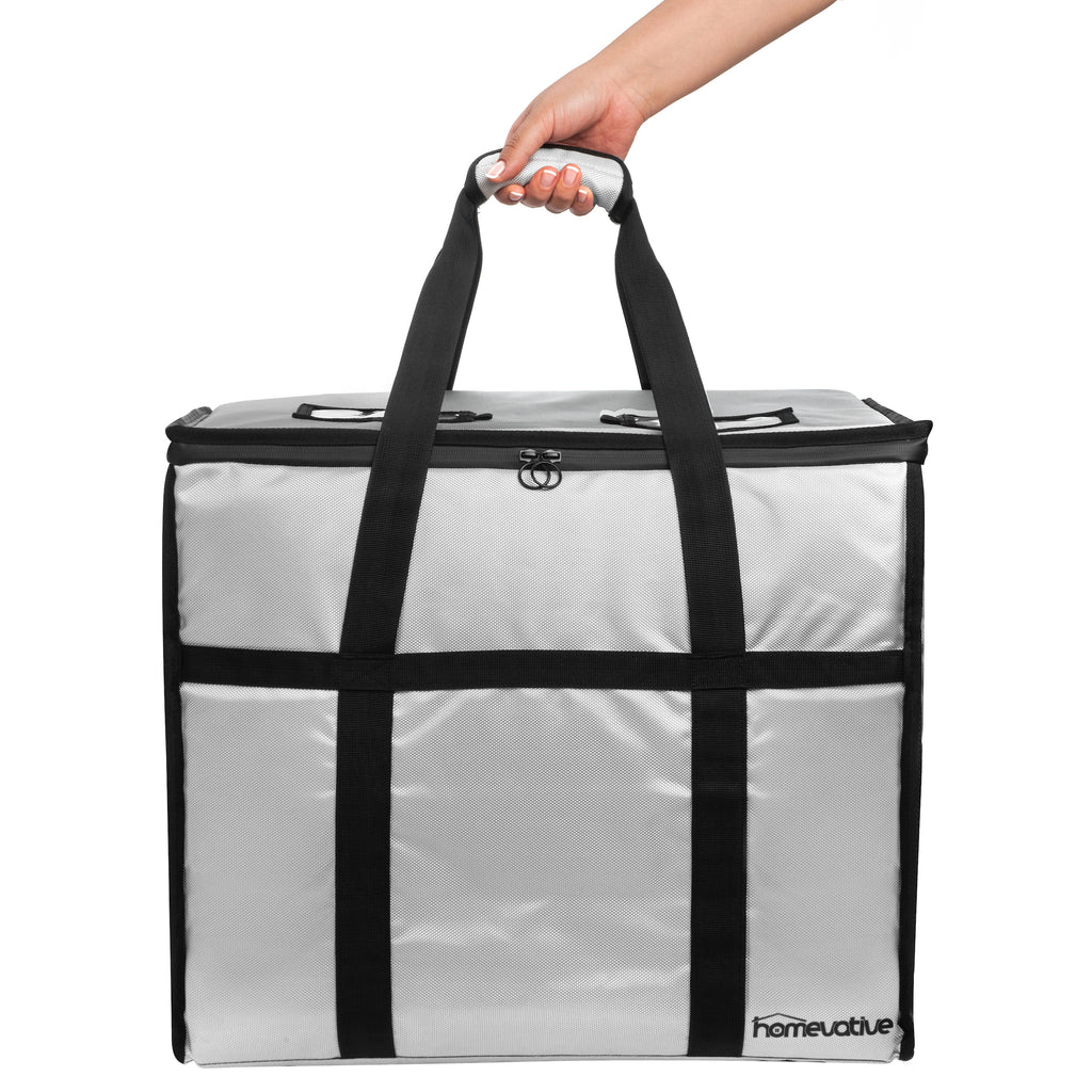 Homevative Nylon Insulated Food Delivery and Reusable Grocery Bag - for Catering